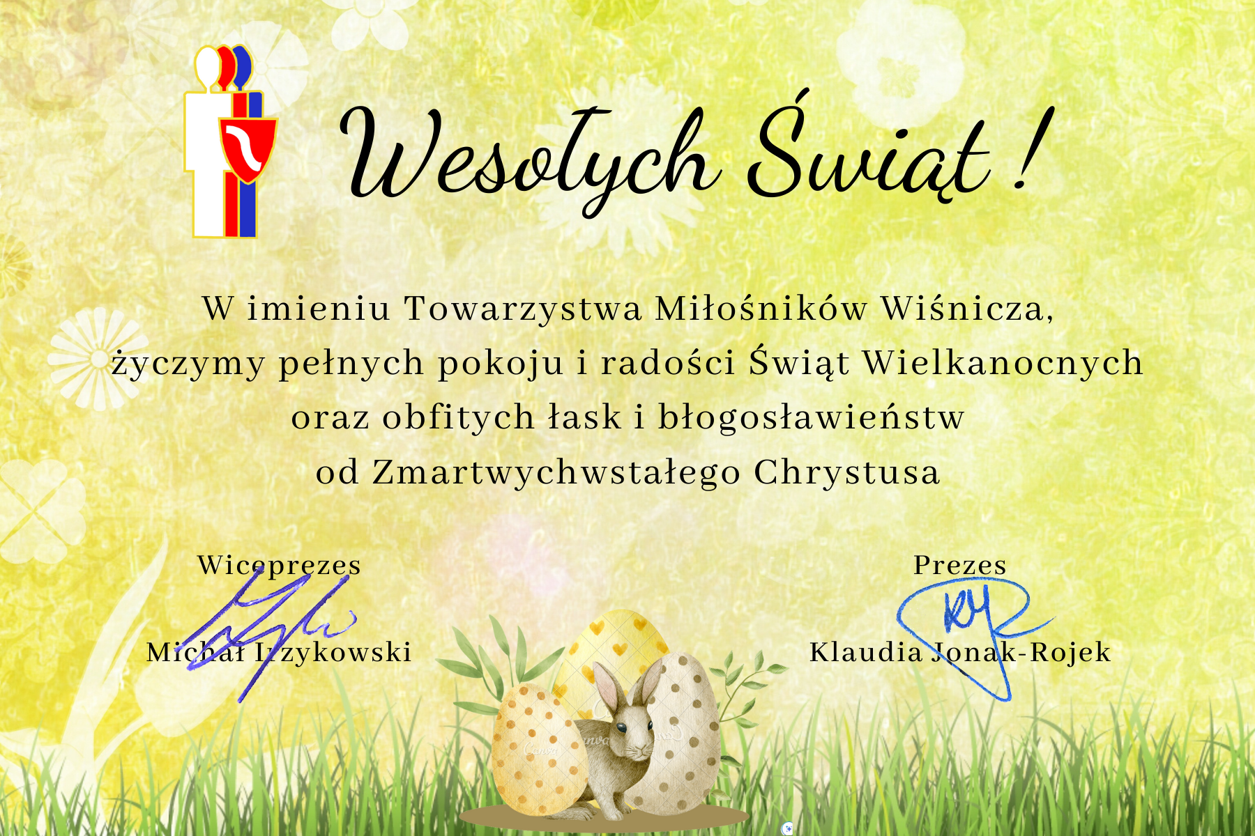 Radosnych Świąt Wielkanocnych od Towarzystwa Miłośników Wiśnicza.